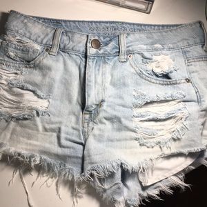 Distressed Denim Shorts